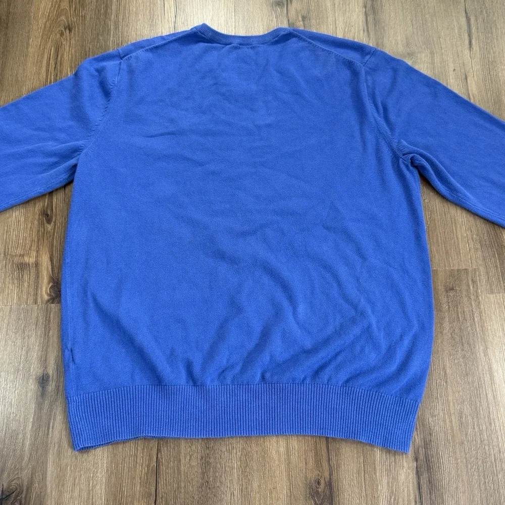 American Eagle Men's Athletic Fit V-Neck Sweater Blue XL Long Sleeve Pullover